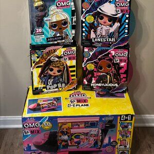 Lol Surprise Omg Remix 4-in-1 Plane Playset